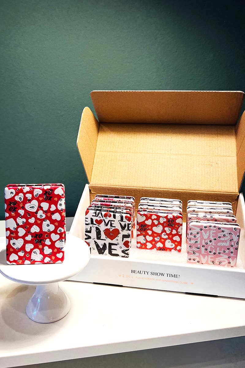 KC Factory - Wholesale Compact Mirror - Mini Cosmetic Folding Mirror 12pcs