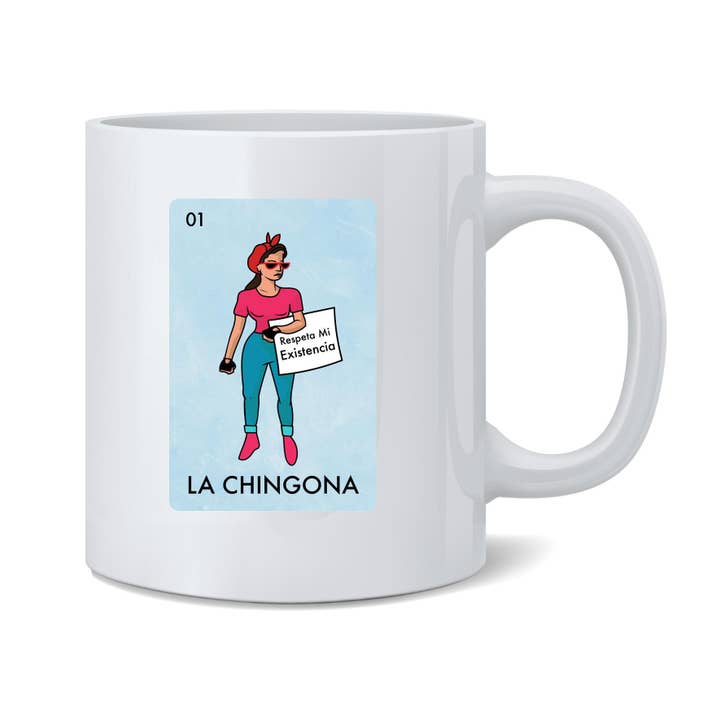 Caneca Chingona Lotaria Mexicana Parody Feminista Latina 11oz por atacado de Gotham Gifts
