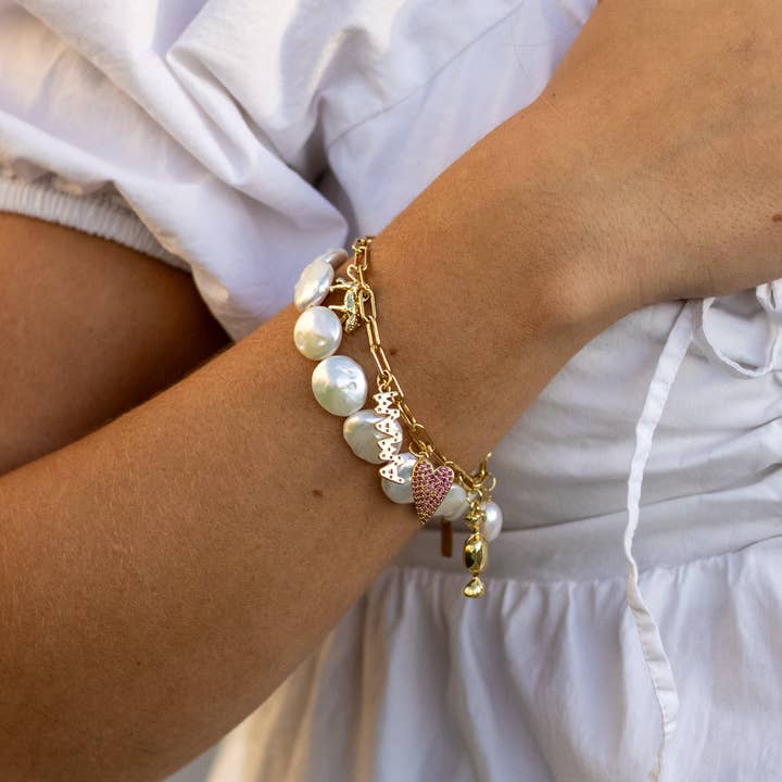 Bracelet de perles baroque dépareillé pour la vente par NOLIA Jewelry