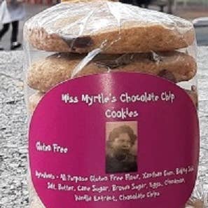 Regular Gluten Free Chocolate Chip Cookies for wholesale by Miss Myrtle's Chocolate Chip Cookies