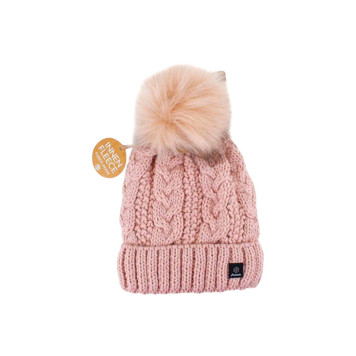 VewoTex - Wholesale Beanie - Women's - Knitted hat for women » lined winter hat with fleece » bobble hat » women's hat with cable pattern4