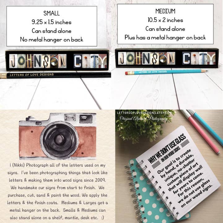 Letters Of Love Designs - Wholesale Sign - Custom City Sign, Johnson City, Customized Order, Tennessee