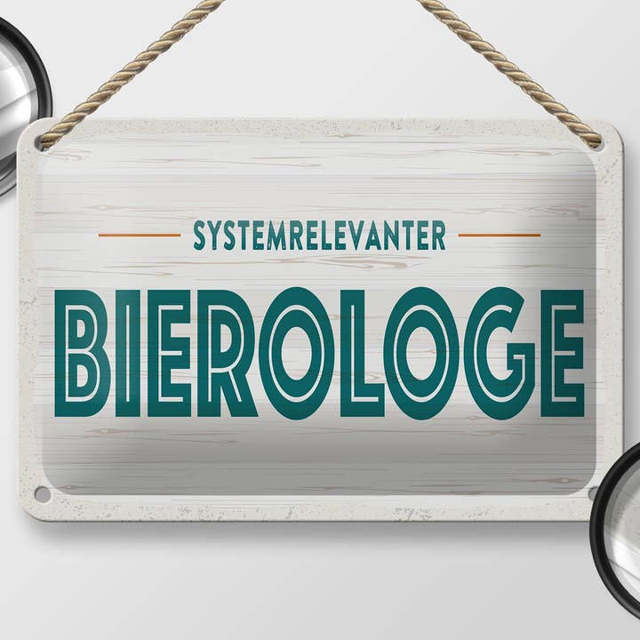 Femer - Wholesale Sign - Alcohol metal sign 18x12 cm system-relevant Bierologist decorative sign1