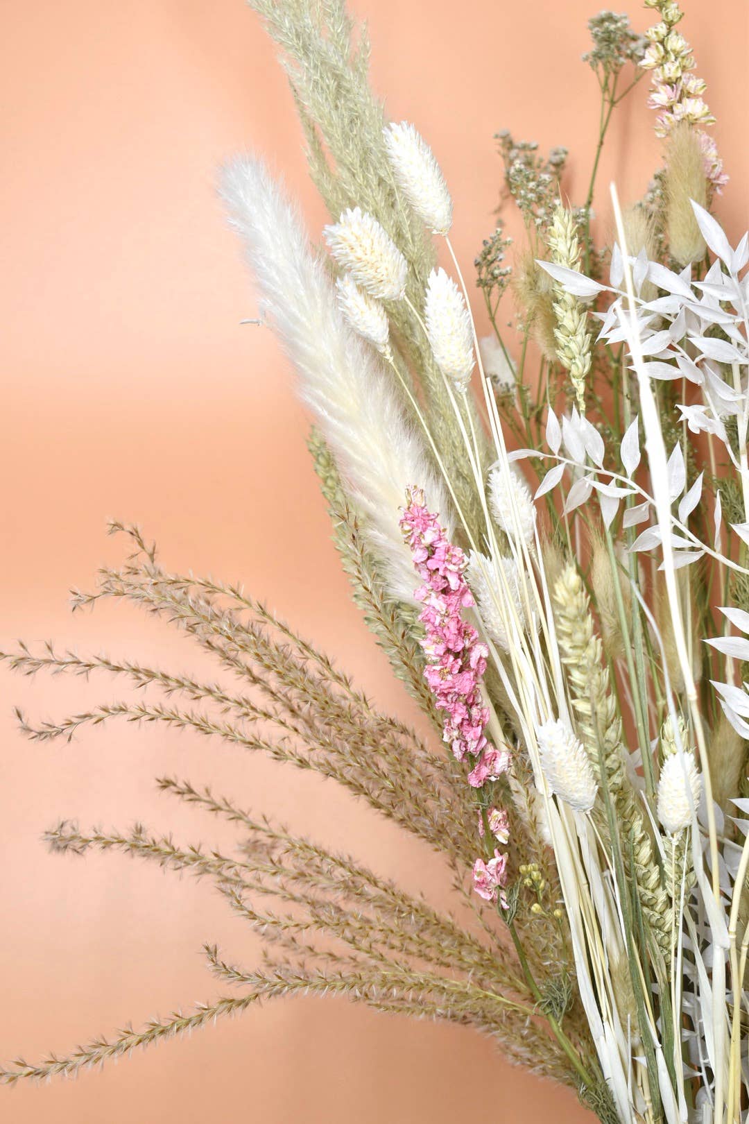 Dutch Flower Studio - Wholesale Dried/Pressed Flowers - Dried flower bouquet - White - 70 cm - Natural Flowers2