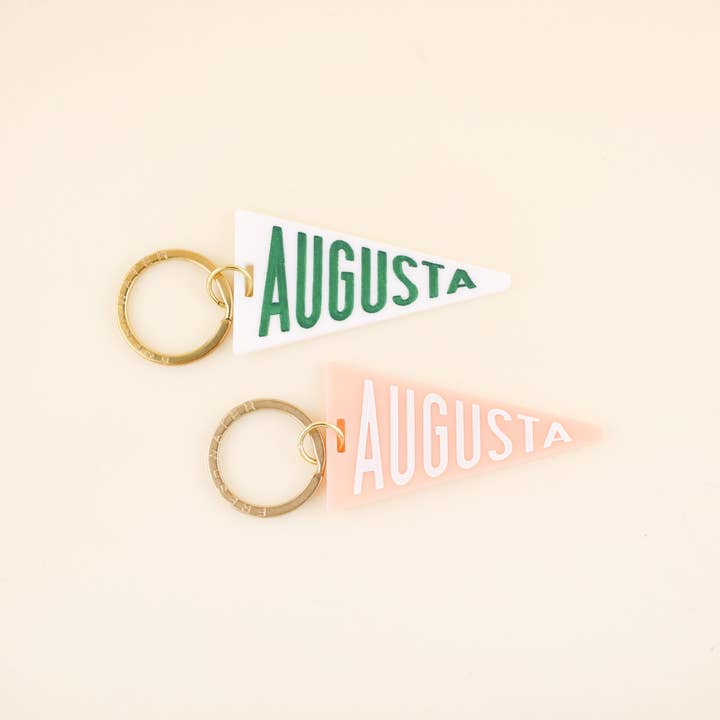 Freshwater Curated Goods - Wholesale Keychain - Unisex - Custom Your City Pennant Flag Acrylic Keychain