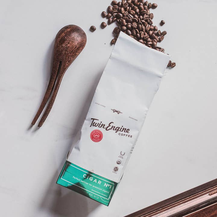 Twin Engine Coffee - Wholesale Ground Coffee - Coffee Organic Fair - Cigar No. 1 Medium Dark Ground