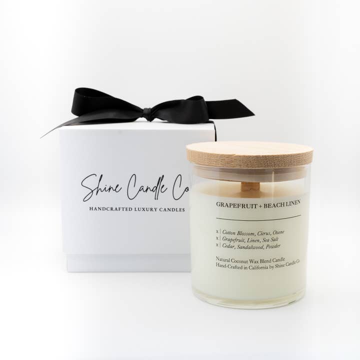 GRAPEFRUGT+ STRAND LINNED for engroshandel hos Shine Candle Co.