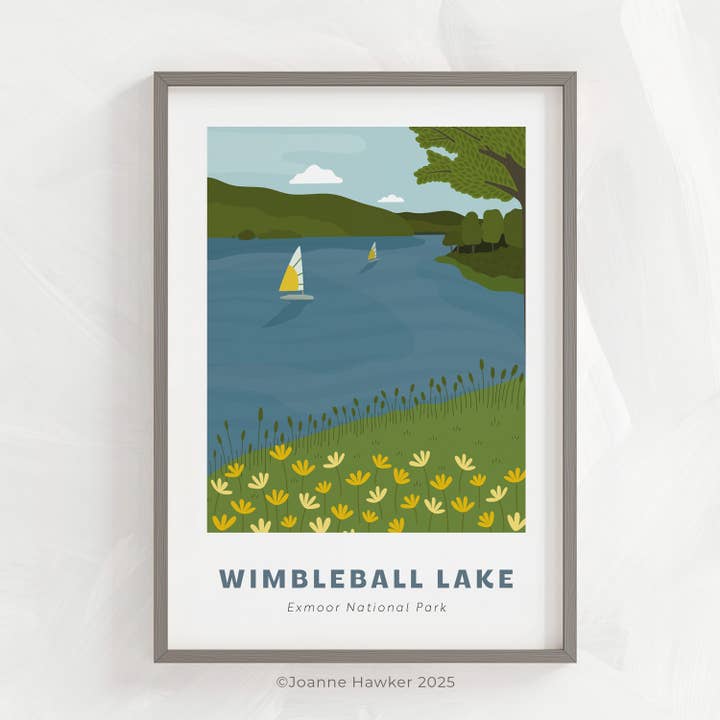 Wimbleball Lake Print for wholesale by Joanne Hawker