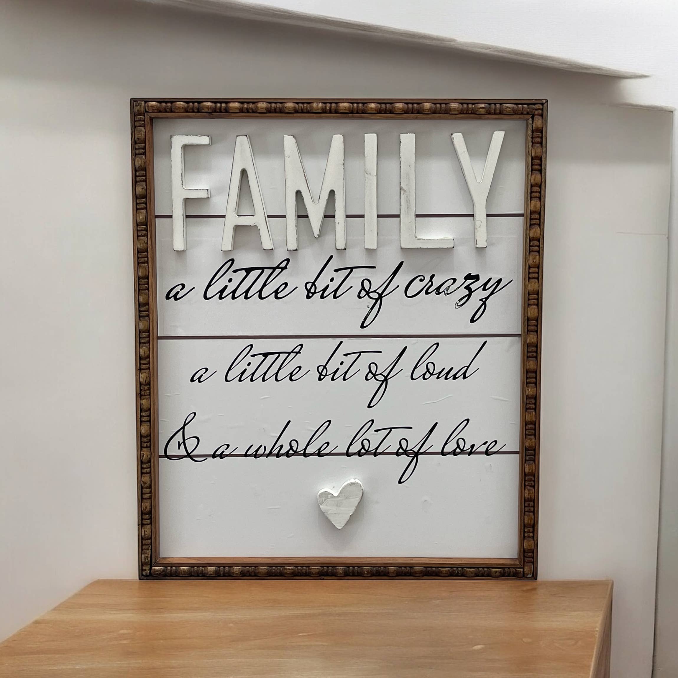 Natural Light Brown Wood Family Wall Sign wooden wall art  for wholesale on Faire3