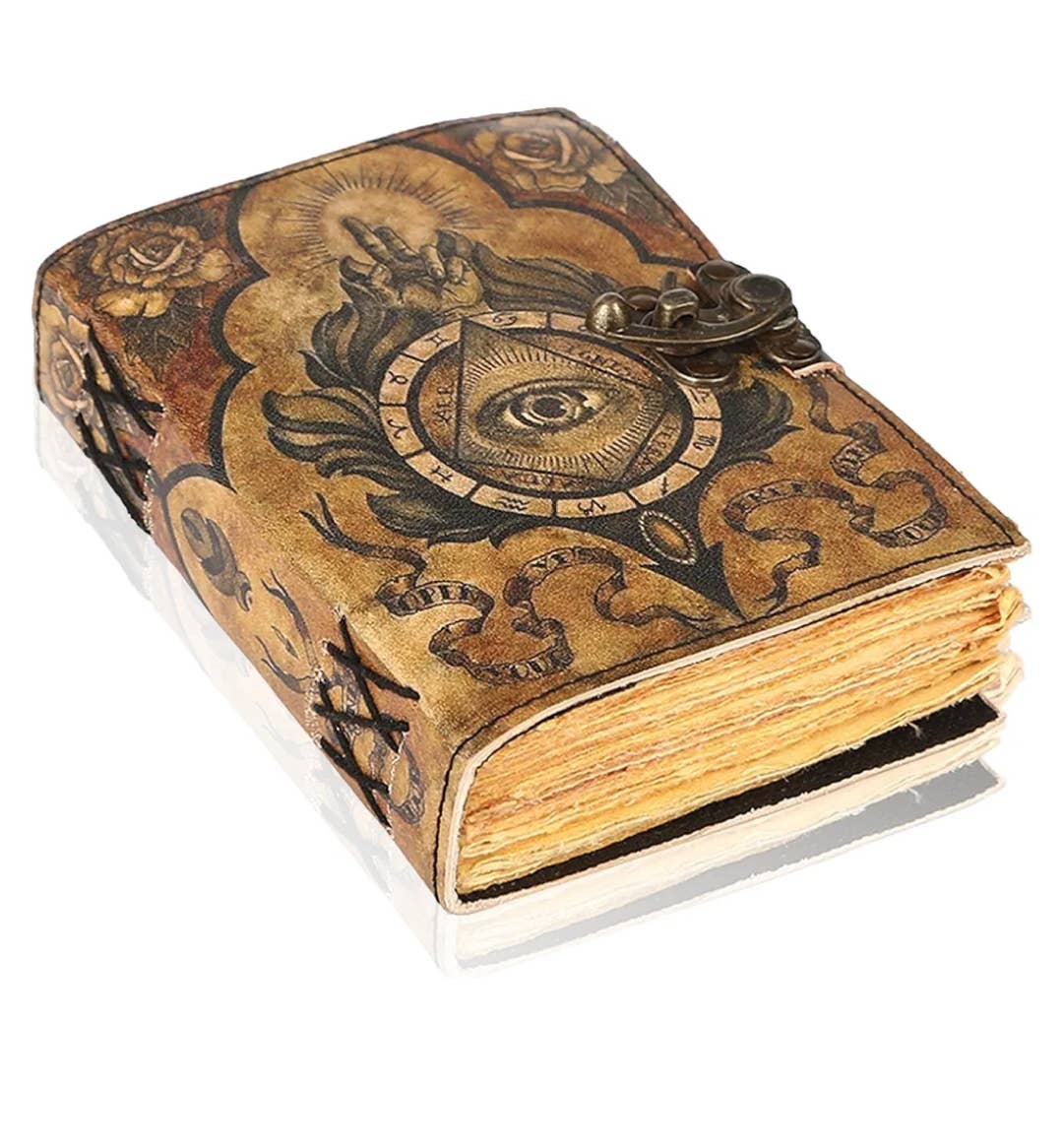 Jay mataji Handicrafts - Wholesale Journal/Diary - vintage leather journal with deckle edge paper third eye1