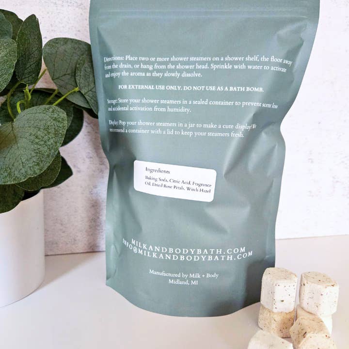 Milk + Body - Wholesale Shower Steamer/Bomb - Bulk Mini Shower Steamers | Packaging-Free, Plastic-Free