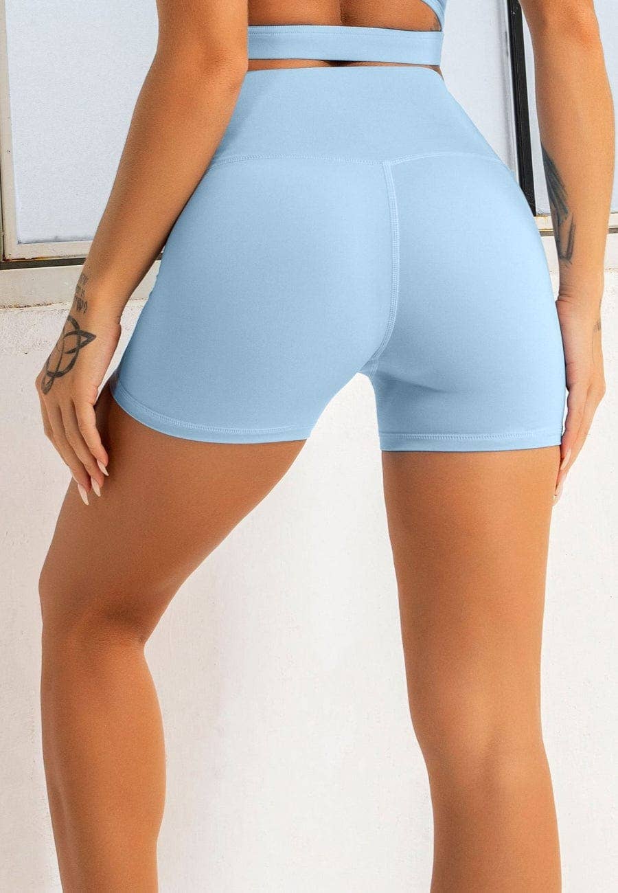 Active by Anna-Kaci - Wholesale Athletic Shorts - Women's - Biker High Rise Sculpting Tight Shorts9