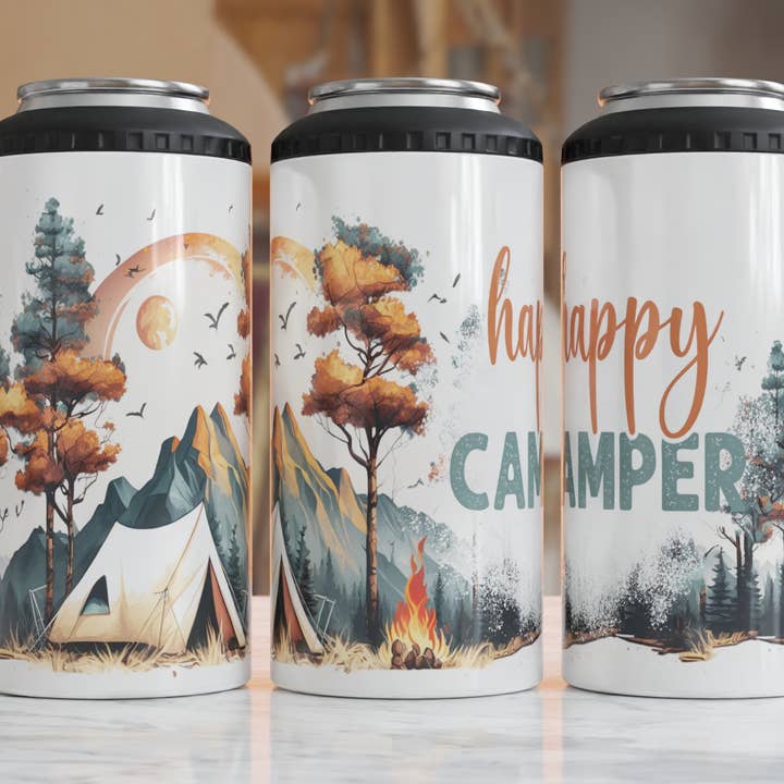 Can Cooler 4 in 1 | Happy Camper for wholesale by Livy Lou Designs + Co