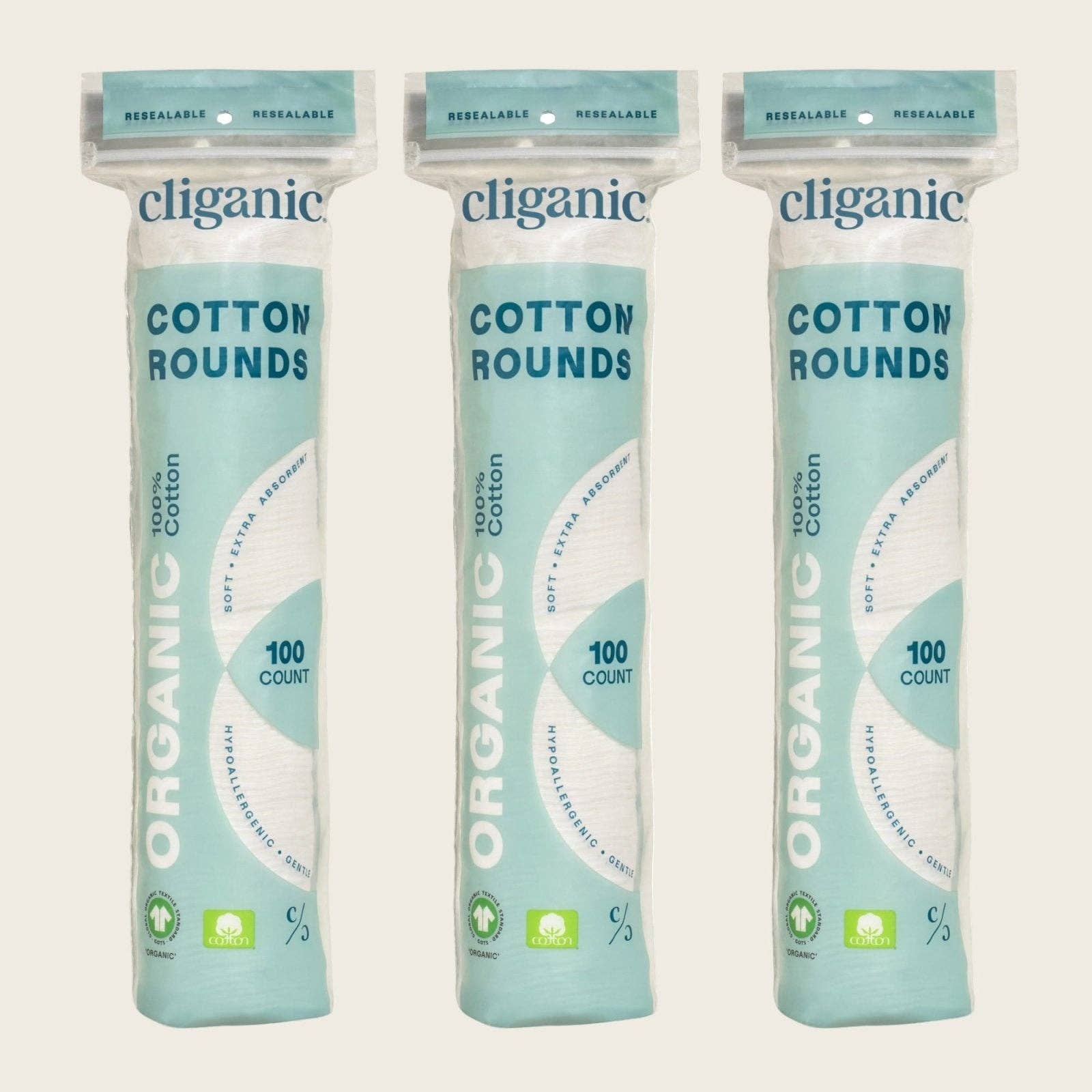 Cliganic - Wholesale Cotton Pad - Organic Cotton Rounds5