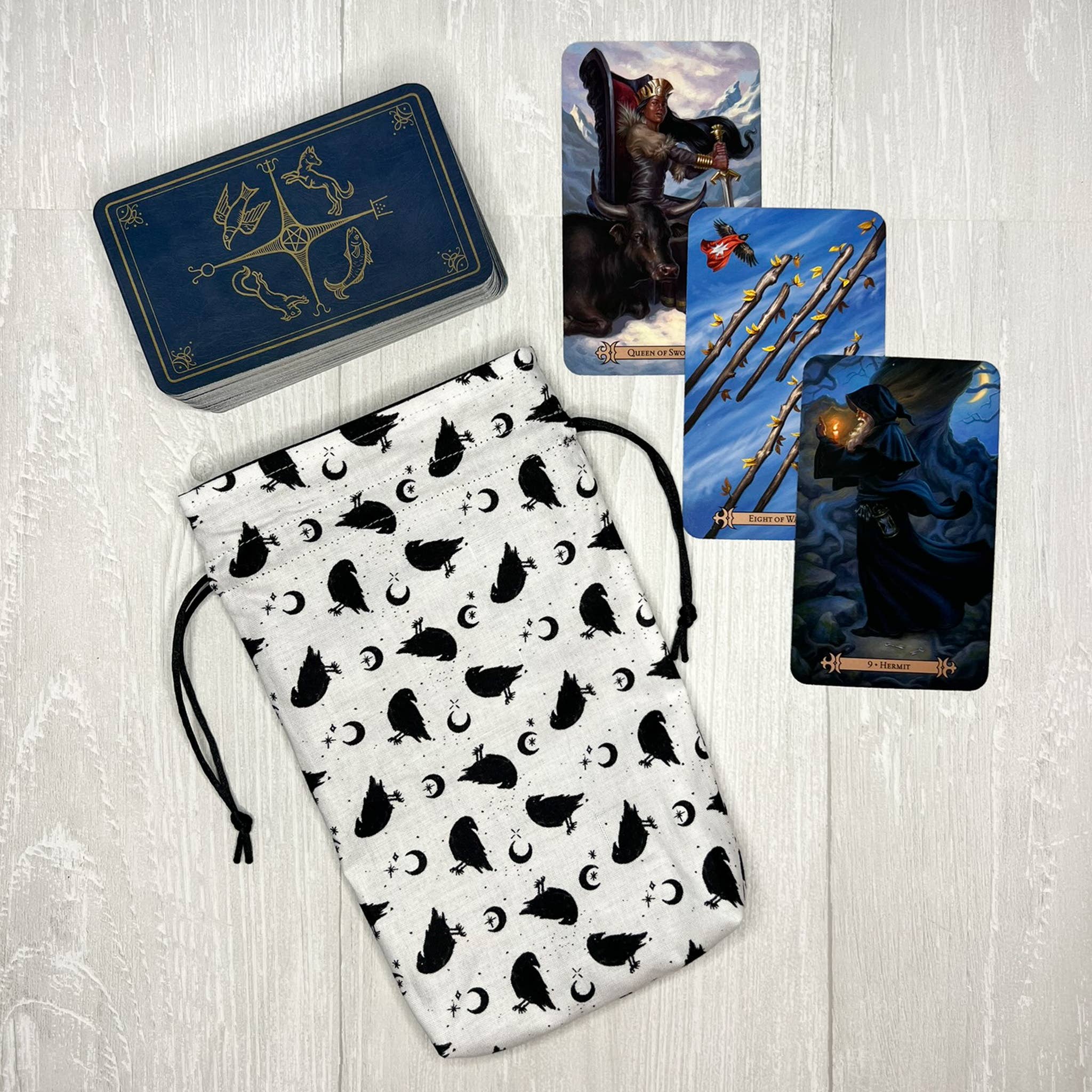 Threads of Tarot - Wholesale Pouch - Women's - Crow Tarot Card Bag 6