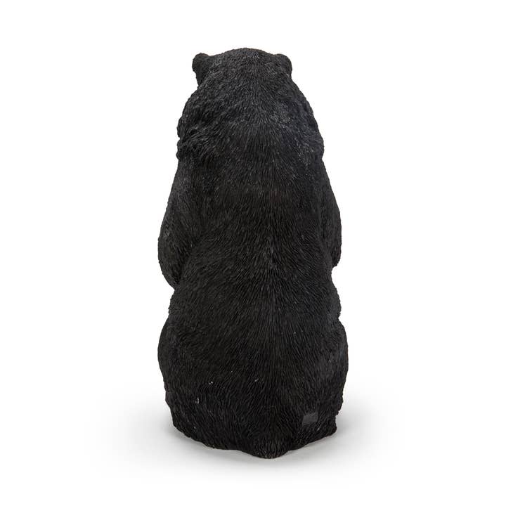 Hi-Line Gift Ltd. - Wholesale Outdoor ornament/decor - Cuddling Mother And Baby Bear Garden Statue - Black4