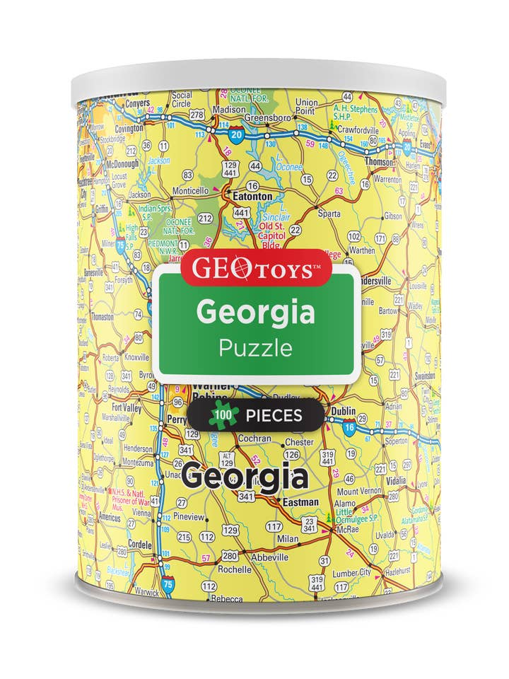 Geotoys 100 Piece Mini Puzzle - Georgia for wholesale by Geotoys