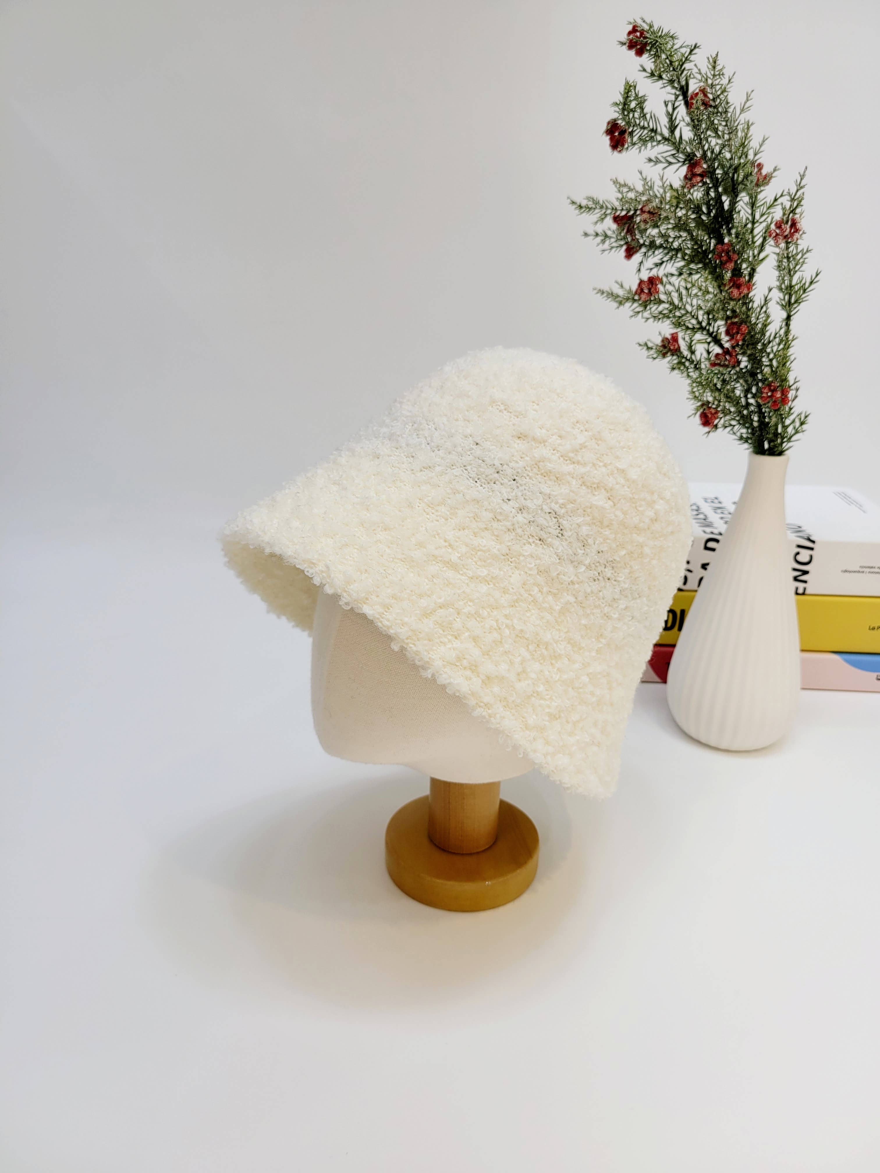 Comfortarians - Wholesale Bucket Hat - Women's - Textured Alpaca Wool Bucket Hat, Extra Warm Winter Hat8