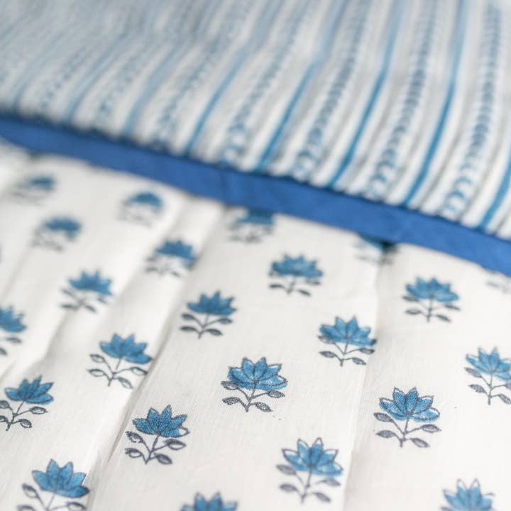 Blue Clover Reversible Quilt for wholesale by LNH EDIT