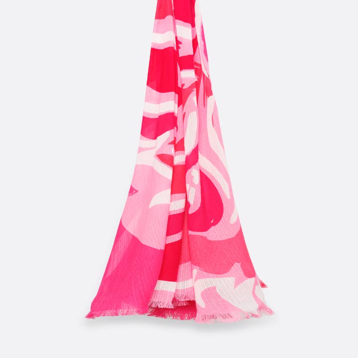 Raspberry pink stole octave voor wholesale door Petrusse Paris