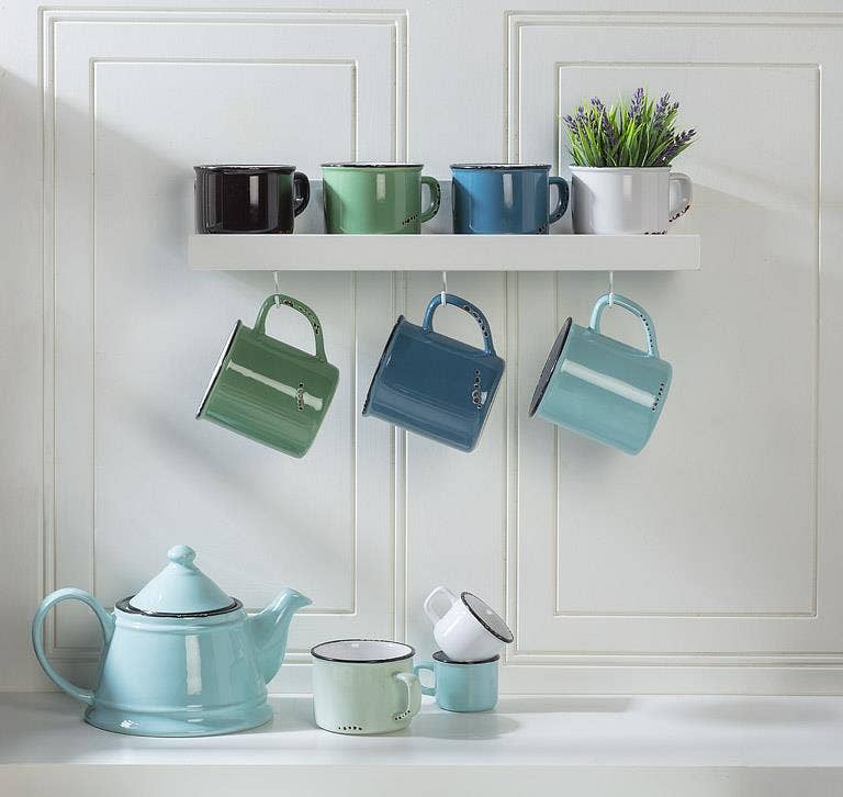 Abbott - Wholesale Tea Pot - Enamel Look Teapot, 9"L (32oz) - 104512