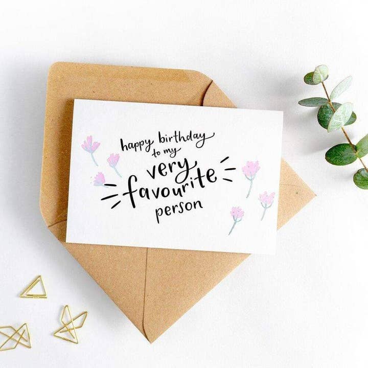 Gelukkige verjaardag voor mijn favoriete persoon Hot Foliekaart voor wholesale door Hunter Paper Co.