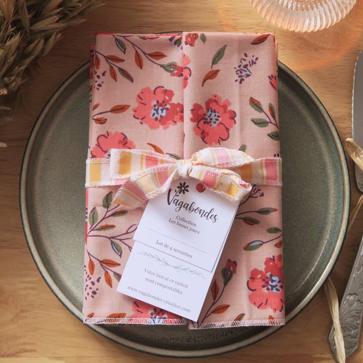 JOSY 35x35 cm cotton table napkin – Set of 4 for wholesale by Vagabondes