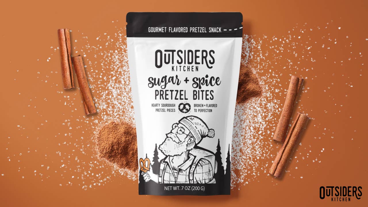 Outsiders Kitchen - Wholesale Pretzels - Sugar + Spice Sourdough Pretzel Bites Snack Bag3