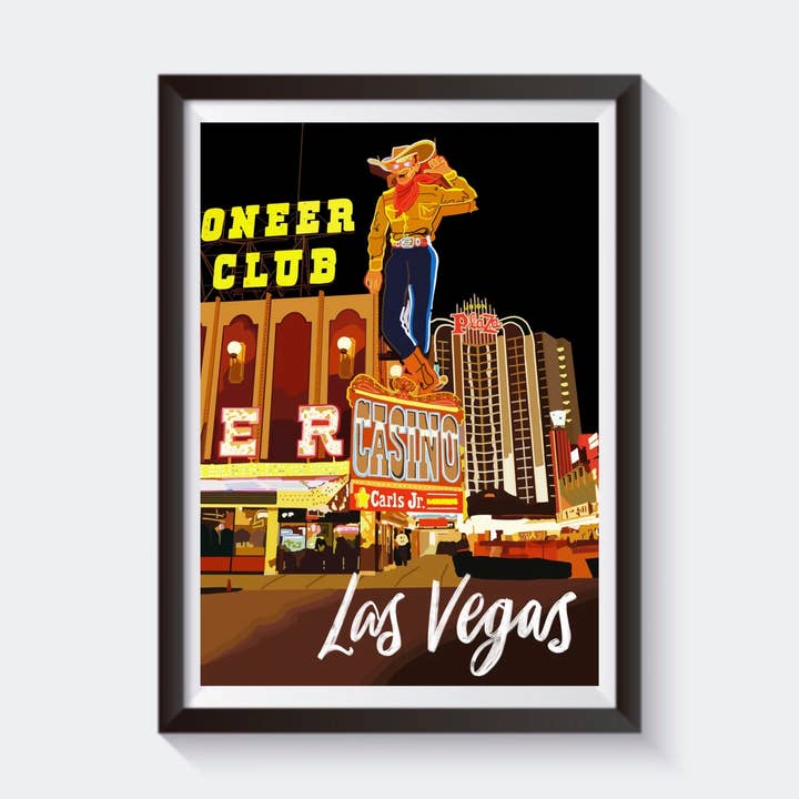 Las Vegas, Nevada Travel Artwork Print- Available in 6 sizes for wholesale by 2 Sisters