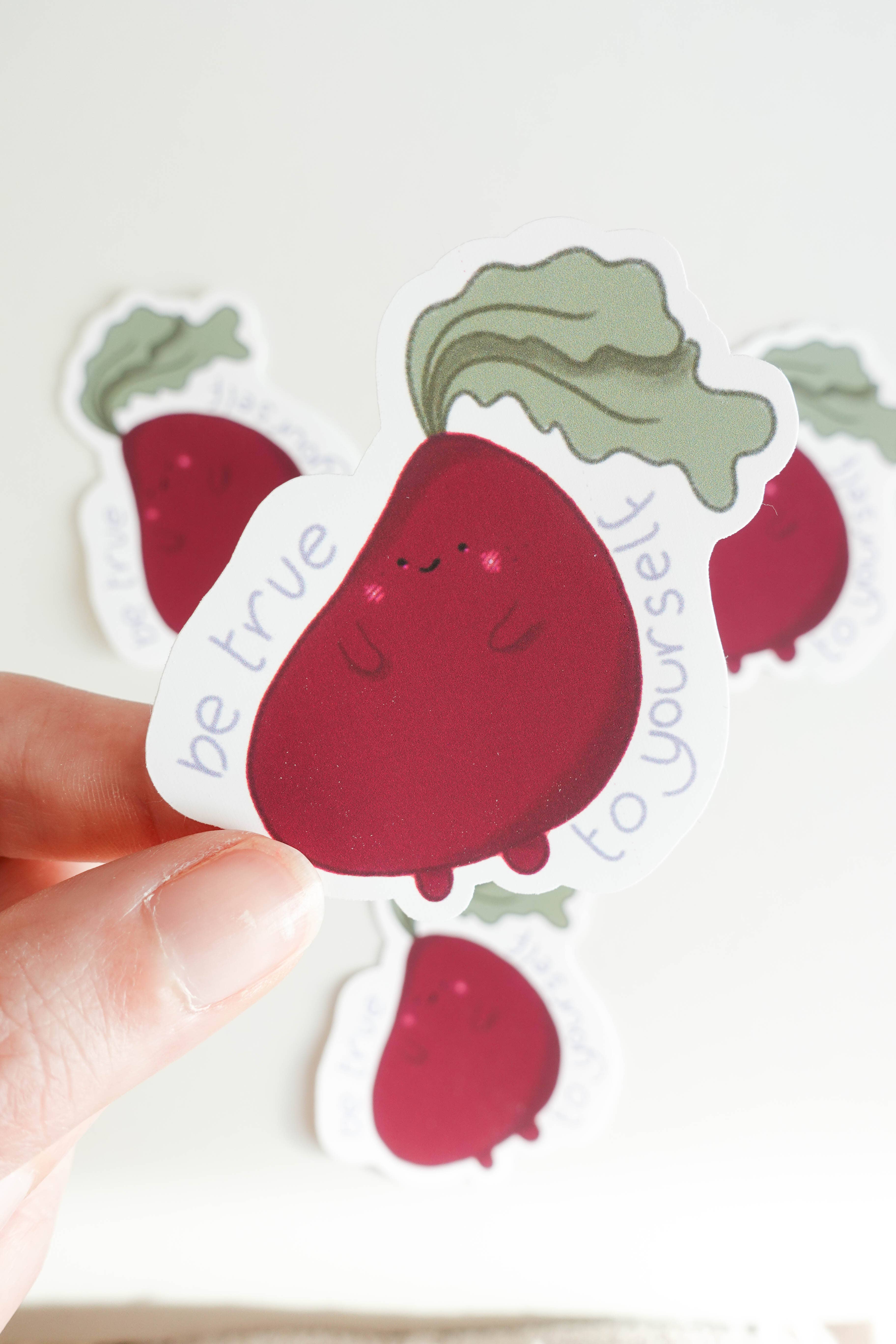 uncomfy cherry - Wholesale Sticker - Be True to Yourself Beetroot Sticker1