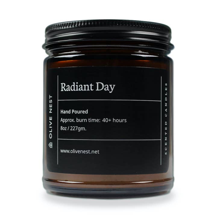 Radiant Day Soy Blend Wood Wick Candle for wholesale by OLIVE NEST
