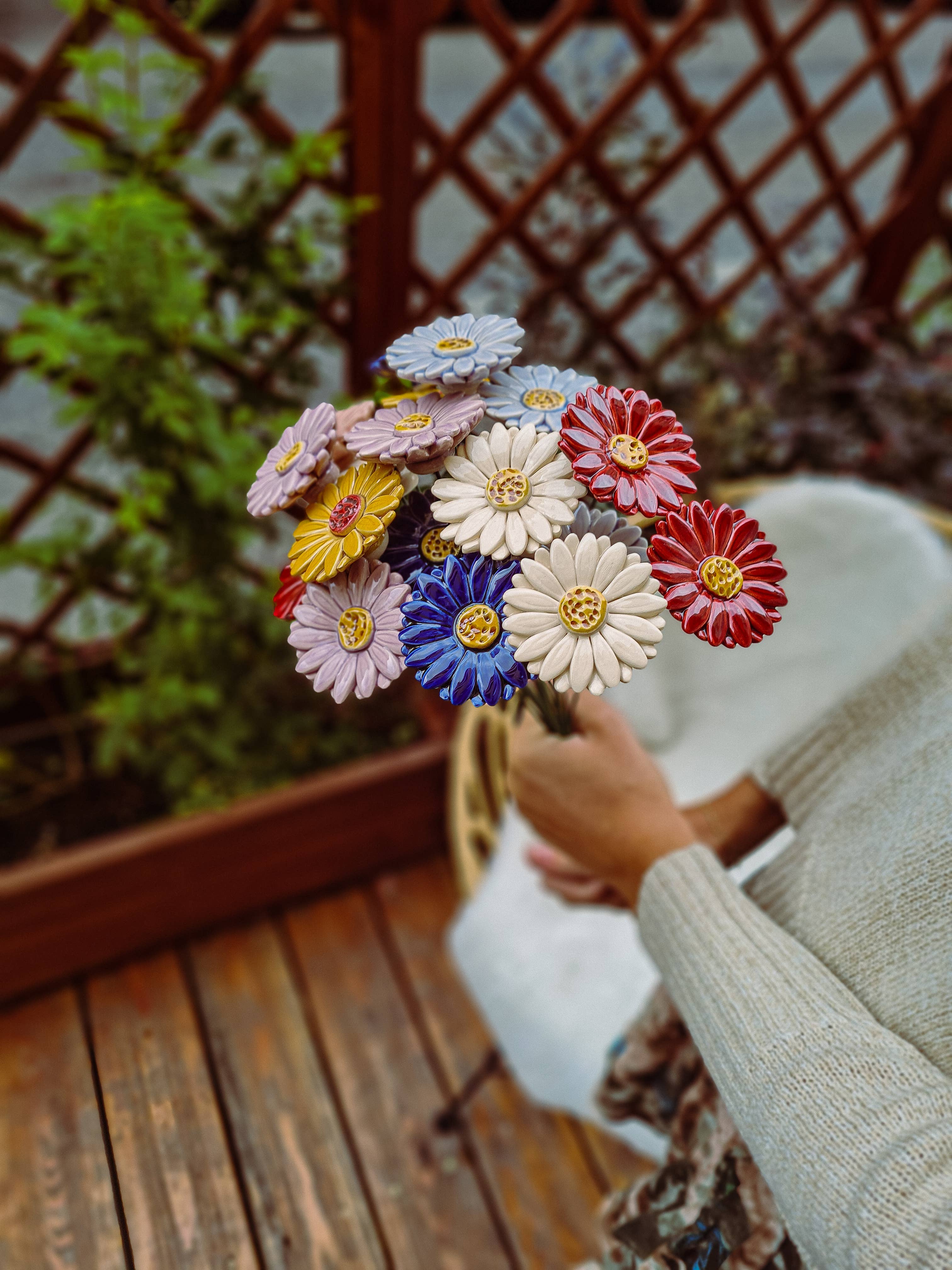 NaturoTheke – wholesale Artificial flowers – Gerbera diameter approx. 5 cm | 39 cm stem36