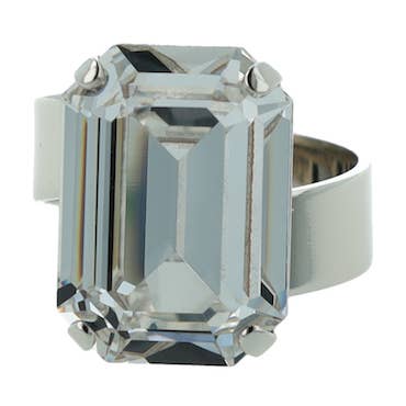Lady Di Ring Rhodium for wholesale by OTAZU