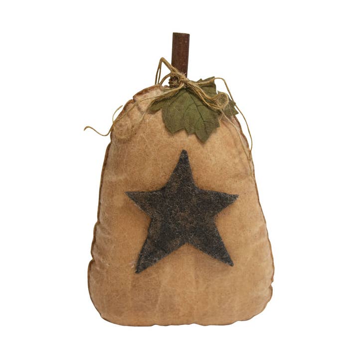 Cream Pumpkin with Star Decorative Tabletop Object for wholesale by The Hearthside Collection