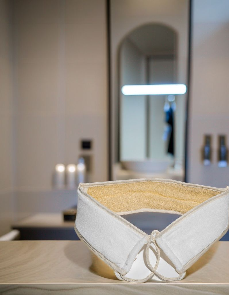 Appia Luffa - Venta al por mayor Esponja de lufa - Correa trasera de algodón y esponja egipcia3