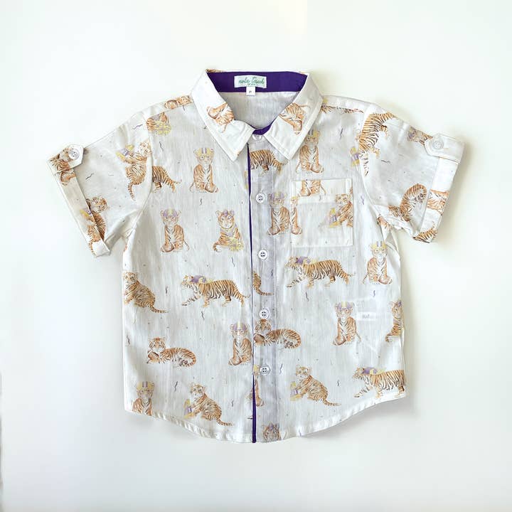 MVC: Louisiana Tigers Short Sleeve Collared Shirt for wholesale by Nola Tawk