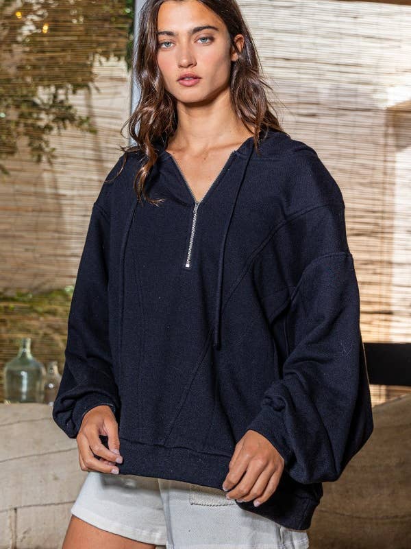 BUCKETLIST - Wholesale Hoodie – Women's - T1173A Zip-up French Terry Pullover Hoodie Jacket