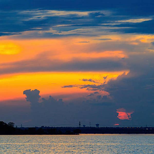 Impression d'art de couchers de soleil sur le lac Texas TLS313 pour la vente par Breaking Rules Photography