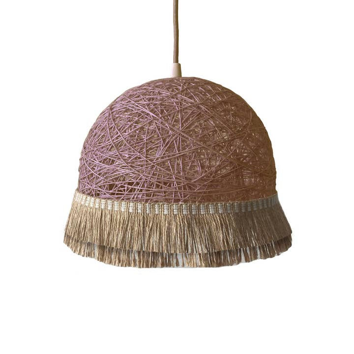 Brown Jute Fringe Lamp Nordic Lighting for wholesale by Geometrik Design