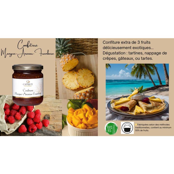 Marmelad Mango ananas hallon 250g för wholesale av CATRICE GOURMET