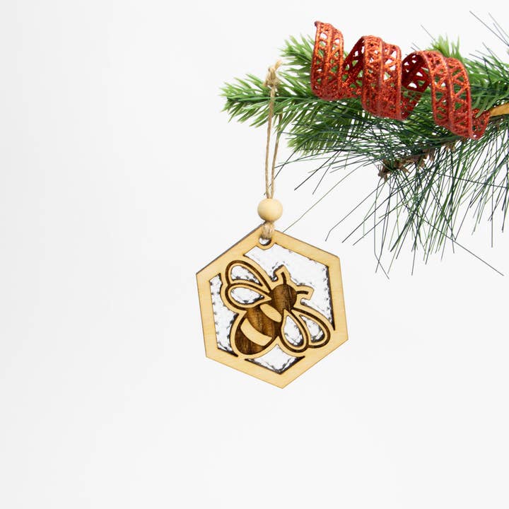Beyond The Kerf - Wholesale Ornament - Honey Bee Ornament2