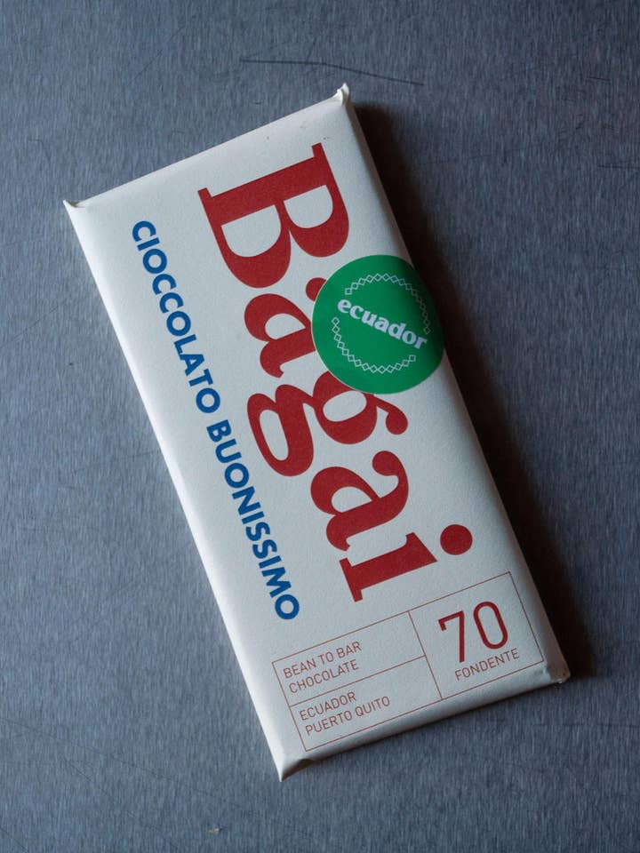 Ecuador 70% Dark Chocolate Bar for wholesale by Bagai Cioccolato
