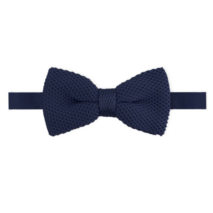 Children's Knitted Bow Tie - Navy Blue for wholesale by THE GENTS LAB