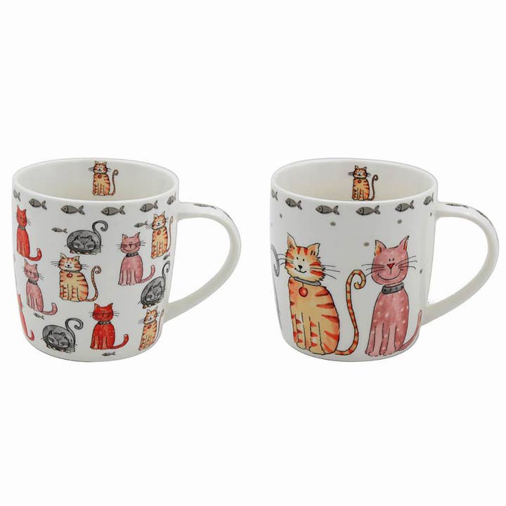 trouwe vrienden Cat Mug voor wholesale door Joe Davies