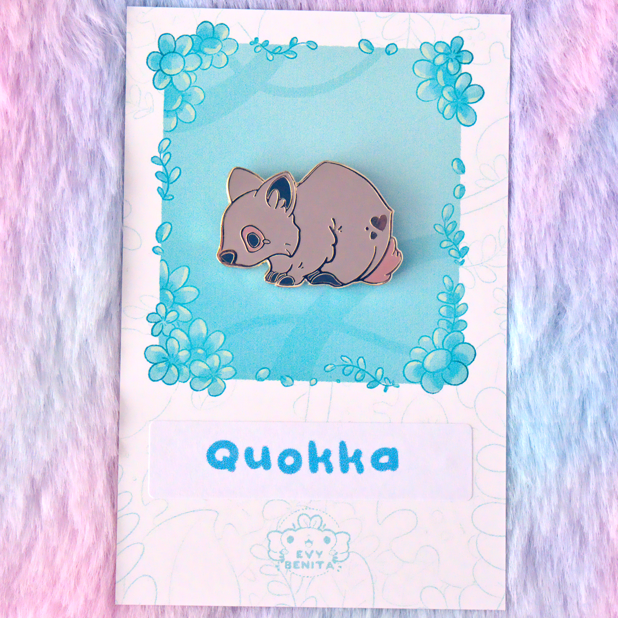 Evy Benita – wholesale Lapel pin/button – Australian Quokka Enamel Pin1