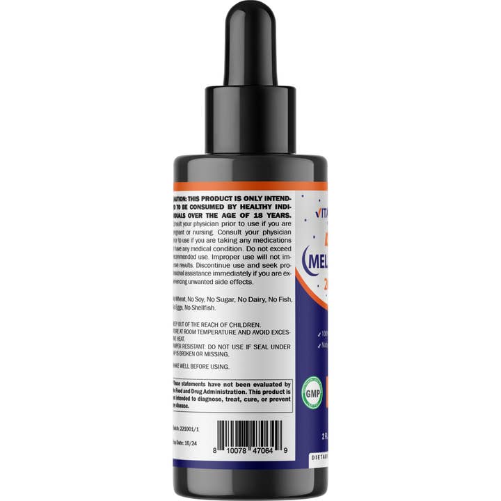 Vitamatic - Wholesale Oral Supplement/Vitamin - Vitamatic | Melatonin 20mg Liquid Drops Natural Berry Flavor