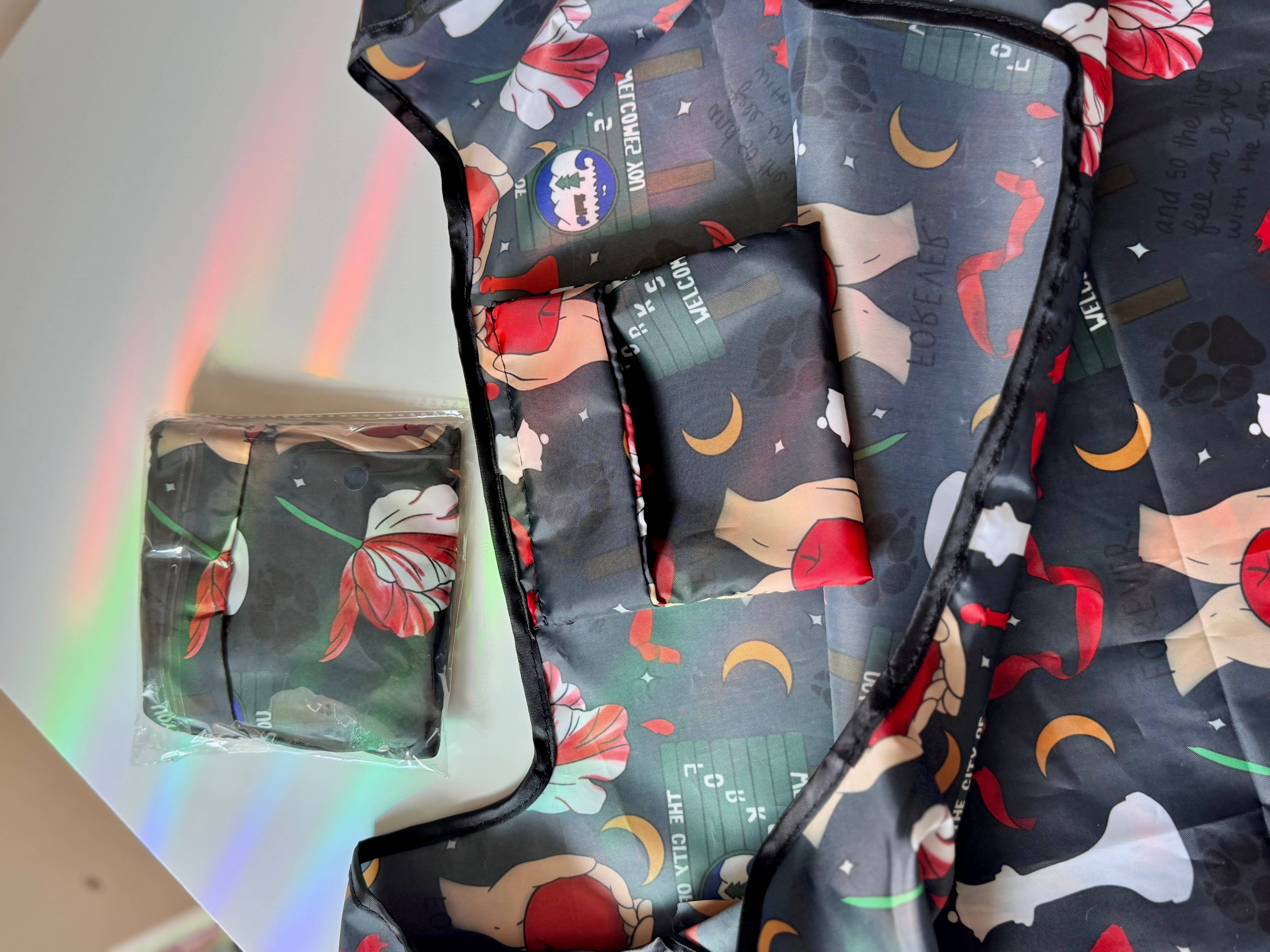 CrescentCatCo - Wholesale Grocery/Shopping Bag - Vampire Saga Bookish Reusable Shopping Bag, Fold Up Pouch2