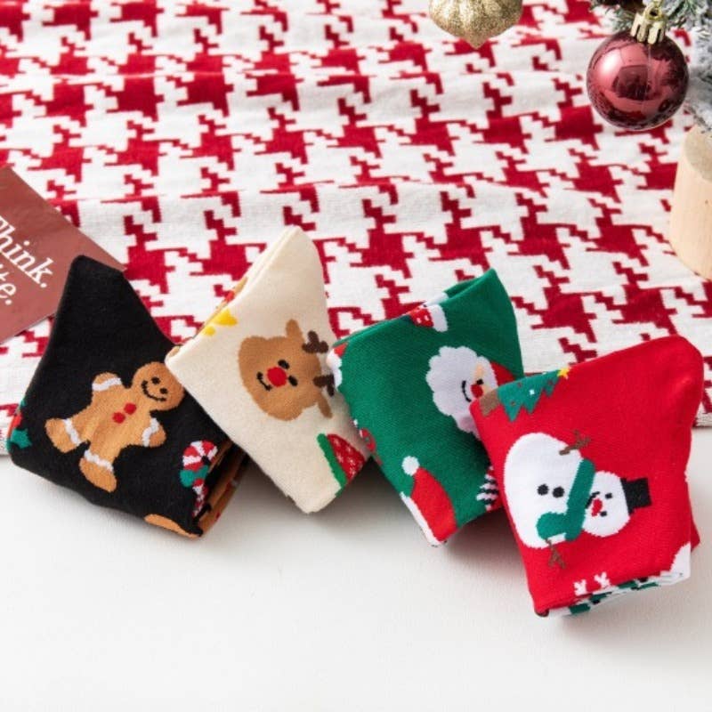 Sweetkama - Vente Chaussettes – femme - Chaussettes au-dessus de la cheville Joyeux Noël pour femmes SKASC41782