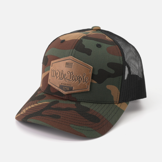 Range Leather Co. - Vente Casquette de camionneur – unisexe - Chapeau We The People | Casquette de camionneur à patch en cuir16