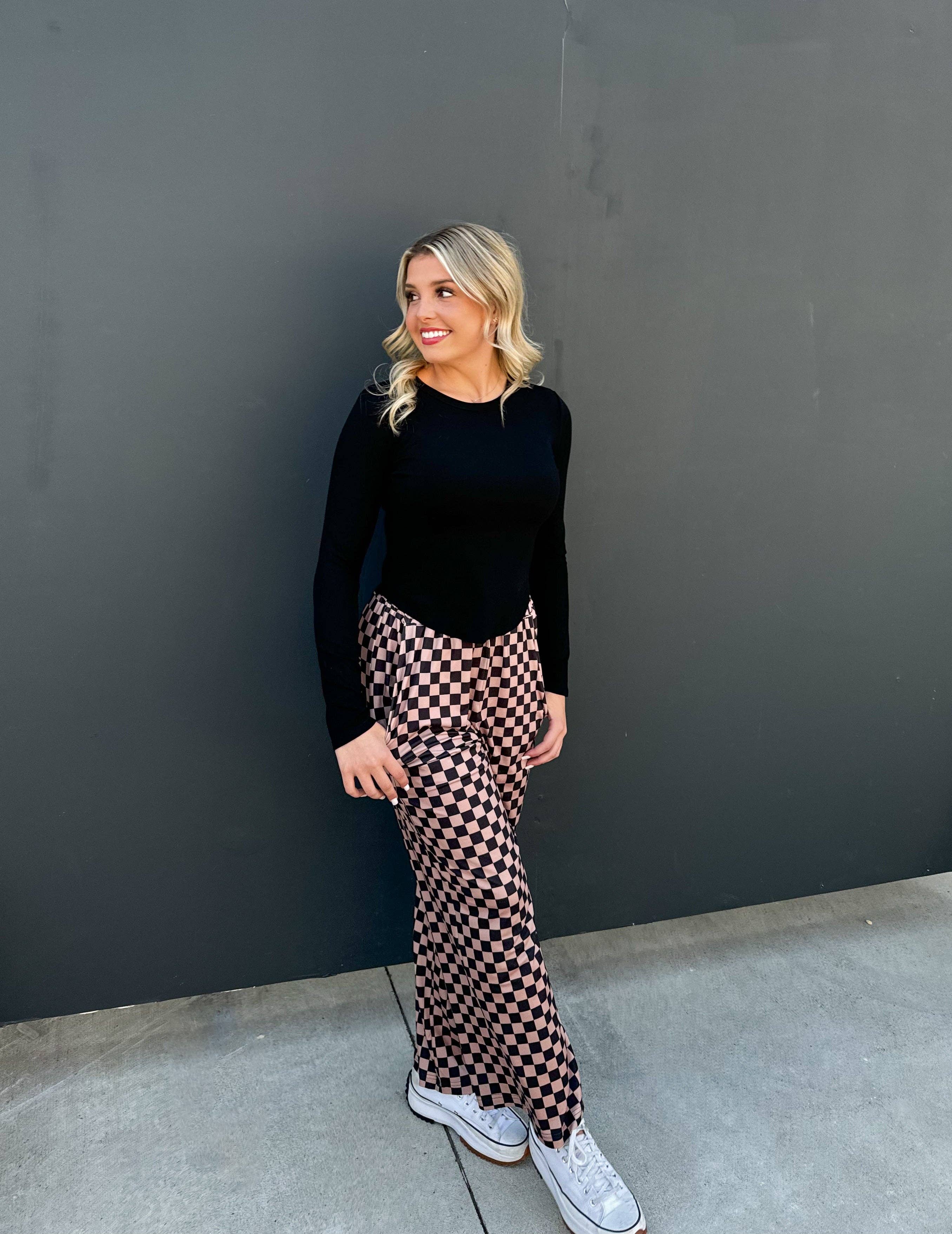 BLAKELEY - Vente Pantalon – femme - PANTALON À CARREAUX AUDACIEUX - NEUTRES1